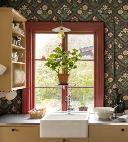Rosa Wallpaper by Sandberg Charcoal