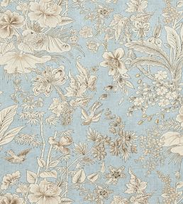 Rosalind Fabric by Thibaut Spa Blue