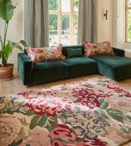 Sanderson Rose & Peony rug Red 45000140200 Red