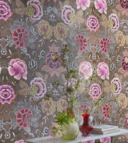 Rose De Damas Mural by Designers Guild Cranberry