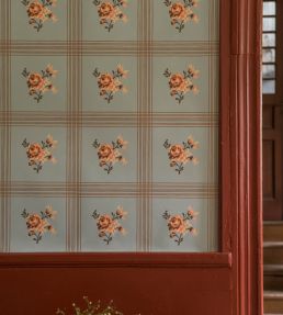 Rose Wallpaper by Langelid Von Bromssen Dala Blue