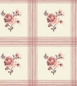 Rose Wallpaper by Langelid Von Bromssen Faded Red