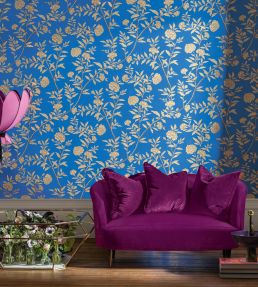 Roseberry Wallpaper by Cole & Son Cobalt