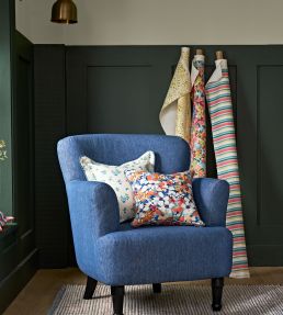 Rosebud Fabric by Clarke & Clarke Cobalt