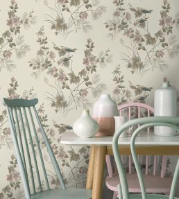 Rosemore Wallpaper by 1838 Wallcoverings Natural