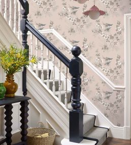 Rosemore Wallpaper by 1838 Wallcoverings Pink