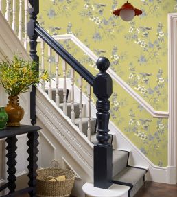 Rosemore Wallpaper by 1838 Wallcoverings Yellow