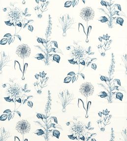Roseraie Fabric by Clarke & Clarke Midnight