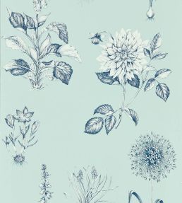 Roseraie Wallpaper by Clarke & Clarke Seaglass