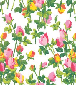Roseraie Wallpaper by Jannelli&Volpi Pink/Green