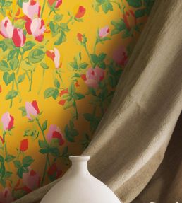 Roseraie Wallpaper by Jannelli&Volpi Pink/Green