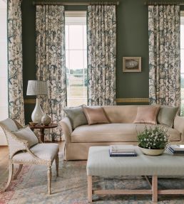 Roseto Fabric by Colefax and Fowler Red/Green