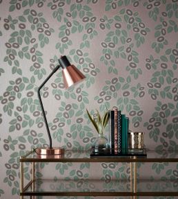 Rosetta Wallpaper by 1838 Wallcoverings Neo Mint
