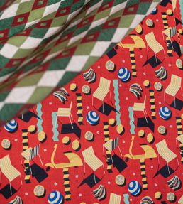 Rosso Giallo Fabric by MINDTHEGAP Red