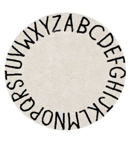 Lorena Canals Round ABC rug Natural-Black C-ABC-NBK Natural-Black