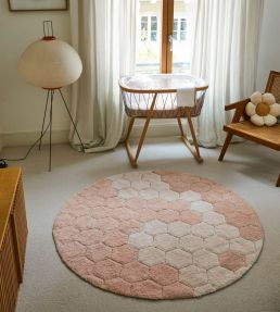 Lorena Canals Round Honeycomb rug Rose C-COMB-ROS Rose