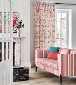 Tulsi Stripe Fabric by Jane Churchill Red