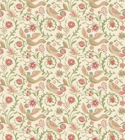 Royal Court Wallpaper by GP & J Baker Pink/Green