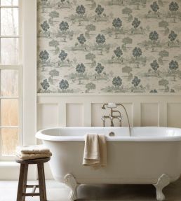 Royal Oak Wallpaper by Coordonne Aqua