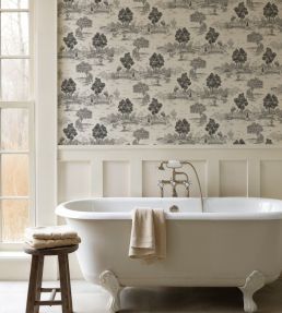 Royal Oak Wallpaper by Coordonne Black