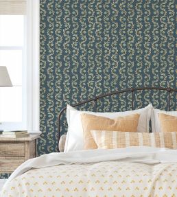 Rubia Wallpaper by Josephine Munsey Navy