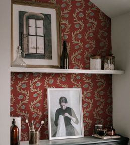 Rubia Wallpaper by Josephine Munsey Red