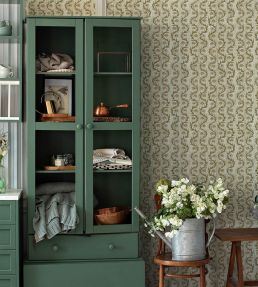Rubia Wallpaper by Josephine Munsey Stone and Olive