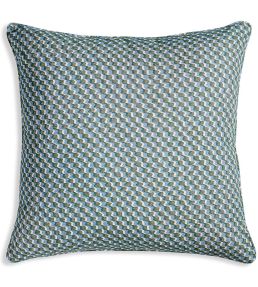 Ruffle Cushion 43 x 43cm by Fermoie Green and Blue