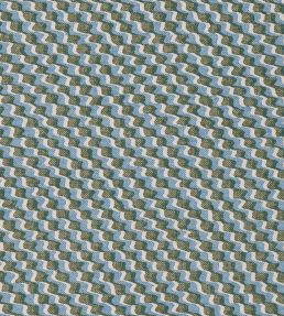 Ruffle Fabric by Fermoie Green/Blue