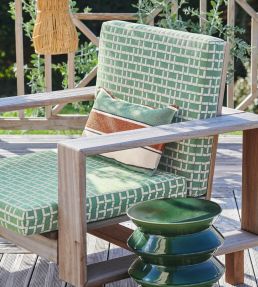 Rufolo Fabric by Casamance Emeraude Orange