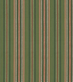 Rufus Stripe Fabric by GP & J Baker Green