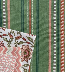 Rufus Stripe Fabric by GP & J Baker Green