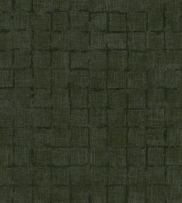 Rustic Check Wallpaper by Eijffinger Dark Green