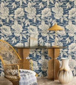 Rustic Floral Wallpaper by Eijffinger Beige / Sand / Green
