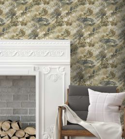 Rydale Wallpaper by Arley House Burnt Ochre