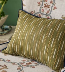 Sabu Stripe Fabric by Sanderson Olivine/Gold