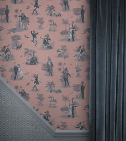 Safari Soiree Wallpaper by Divine Savages Primrose Pink