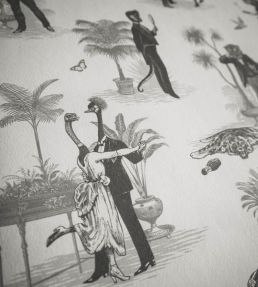 Safari Soiree Wallpaper by Divine Savages Soft Charcoal