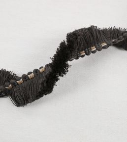 Saffra Fringe Trimming by Romo Charcoal