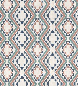 Sagamore Fabric by Thibaut Clay and Navy