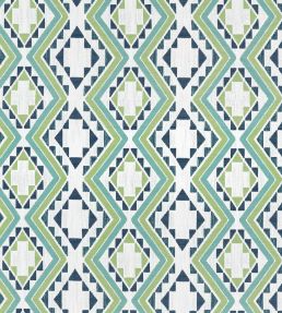 Sagamore Fabric by Thibaut Pear and Navy