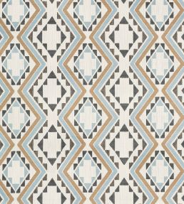 Sagamore Fabric by Thibaut Toffee and Charcoal