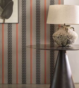 Sagitta Wallpaper by Osborne & Little Amber/Terracotta
