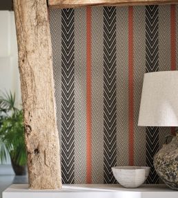 Sagitta Wallpaper by Osborne & Little Amber/Terracotta