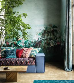 Sagoma Fabric by Clarke & Clarke Midnight/Spice