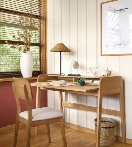 Saint Briac Wallpaper by Casadeco Rouge Ecrevisse/Sable