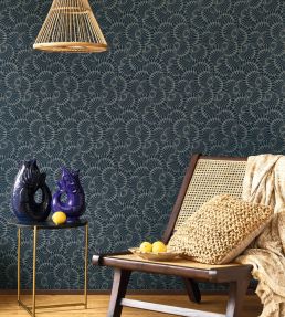 Saint Malo Wallpaper by Casadeco Bleu Orage