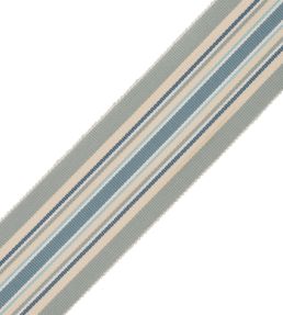 Saisons Stripe Border Trimming by Samuel & Sons Mist