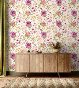 Saku Wallpaper by Ohpopsi Vintage Plum