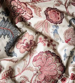 Salisbury Embroidery Fabric by Sanderson Crimson
